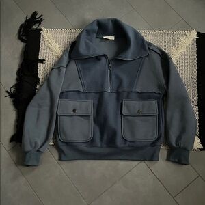 böhme Blue Half-Zip Pullover